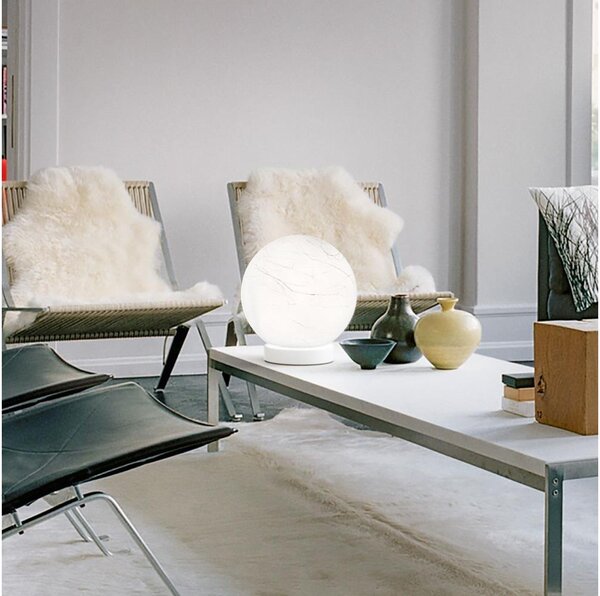 Lampă de masă Ideal Lux CARTA 1xE27/25W/230V d. 20 cm alb