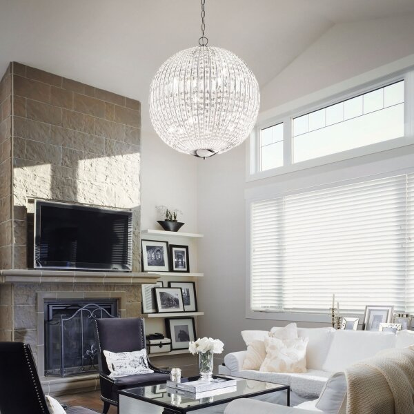 Lustră LED de cristal pe lanț Ideal Lux LUXOR 6xG9/3W/230V d. 40 cm transparent