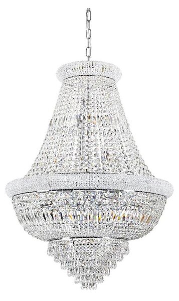 Lustră de cristal pe lanț Ideal Lux DUBAI 24xE14/28W/230V d. 80 cm crom