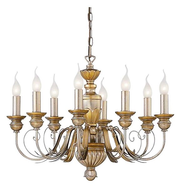 Lustră pe lanț Ideal Lux FIRENZE 8xE14/40W/230V d. 64 cm auriu
