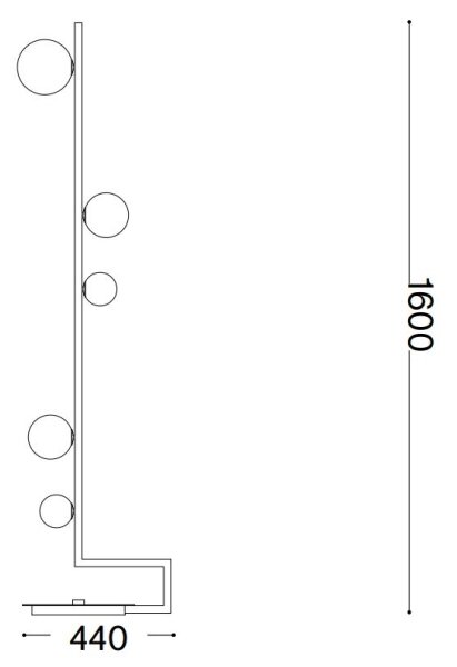 Lampadar LED Ideal Lux BIRDS 5xG9/3W/230V negru