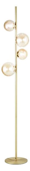 Ideal Lux - Lampă de podea LED PERLAGE 4xG9/3W/230V auriu/fumuriu