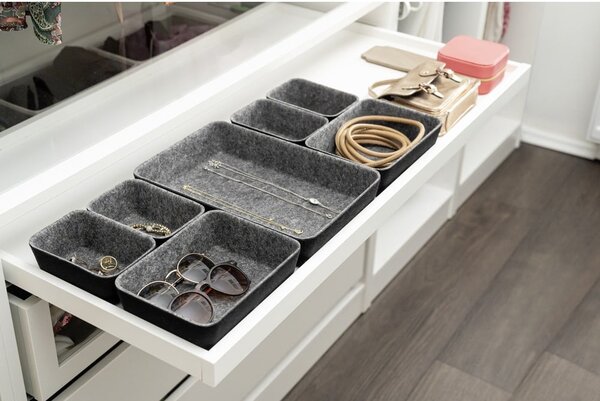 Set de 7 organizatoare Wenko gri
