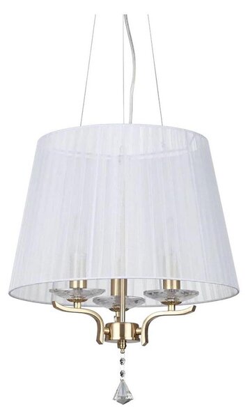 Lustră pe cablu Ideal Lux PEGASO 3xE14/28W/230V d. 40 cm auriu/alb