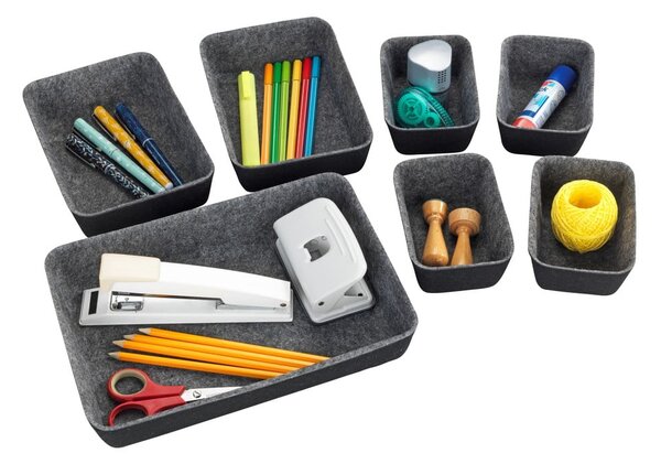 Set de 7 organizatoare Wenko gri