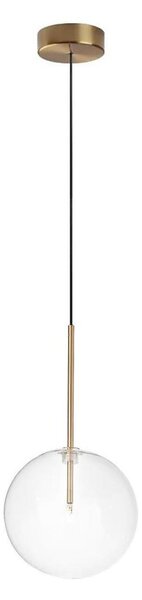 Lustră LED pe cablu Ideal Lux EQUINOXE 1xG4/2W/230V d. 20 cm alamă/transparent