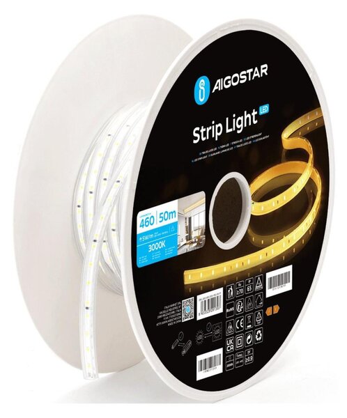 Aigostar - Bandă LED LED/250W/230V 50m 3000K IP65
