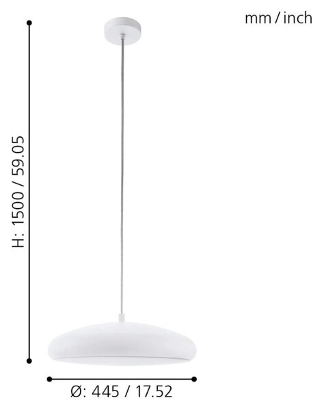 Eglo 98046 - Lustră LED RGB reglabilă suspendată pe cablu RIODEVA-C LED/27W/230V