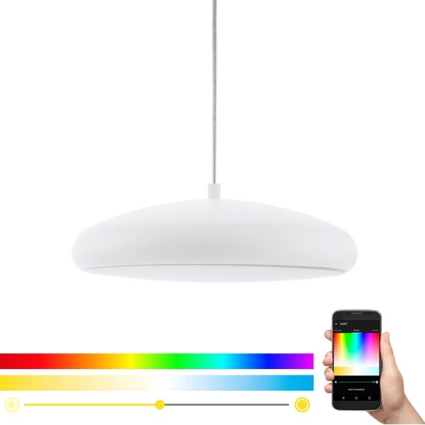 Eglo 98046 - Lustră LED RGB reglabilă suspendată pe cablu RIODEVA-C LED/27W/230V