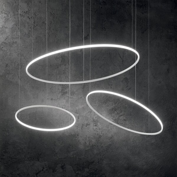 Lustră LED pe cablu Ideal Lux HULAHOOP LED/28W/230V 3000K d. 61 cm CRI 90 alb