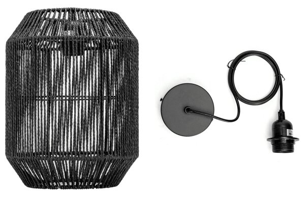 Lustră pe cablu Aigostar 1xE27/60W/230V negru