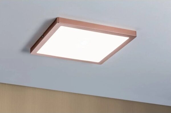 Panou aplicat LED/20W Paulmann 70941 ATRIA 230V 4000K 30x30 cm roz-auriu
