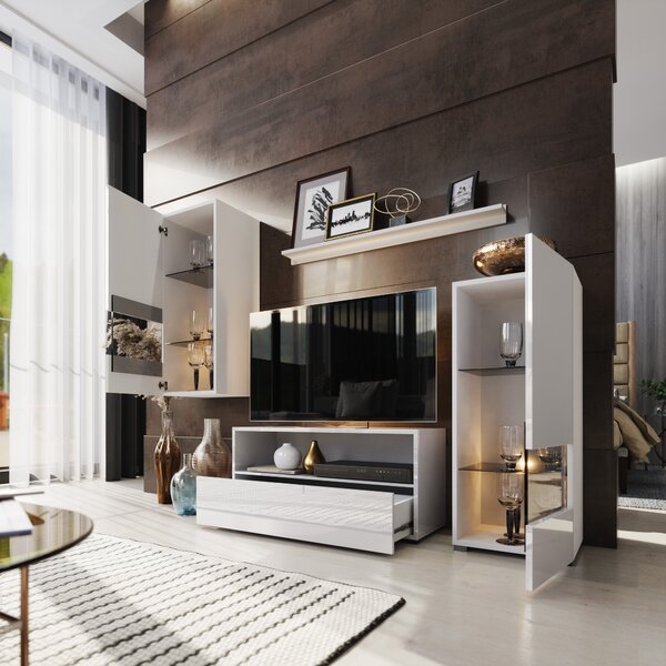 Mobilier living Berny 39 (alb + alb lucios). 1041453