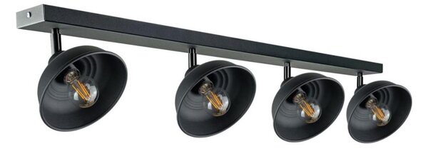 Spot FAUN 4xE27/60W/230V negru