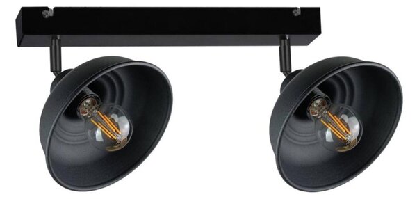Spot FAUN 2xE27/60W/230V negru
