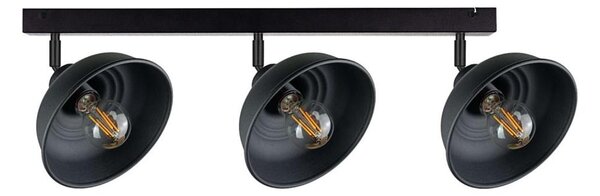 Spot FAUN 3xE27/60W/230V negru