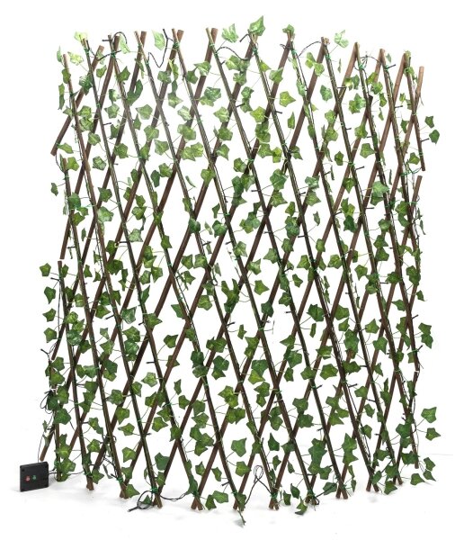 Aigostar - Decorațiune solară LED 148xLED/2x1,2m IP65 alb cald iederă