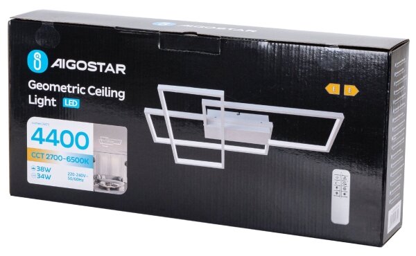 Plafonieră LED dimabilă Aigostar LED/38W/230V 2700-6500K + telecomandă