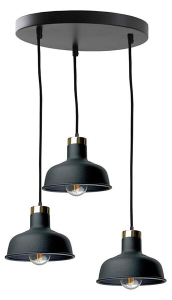 Lustră pe cablu HEBE 3xE27/60W/230V negru
