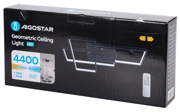 Plafonieră LED dimabilă Aigostar LED/38W/230V 2700-6500K + telecomandă