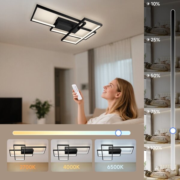 Plafonieră LED dimabilă Aigostar LED/38W/230V 2700-6500K + telecomandă