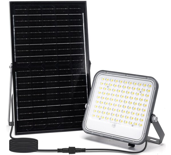 Aigostar - Proiector solar LED cu intensitate reglabilă, 150W, 3,4V, IP66, cu telecomandă