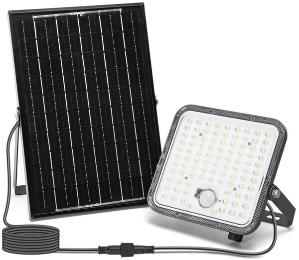 Aigostar - Proiector solar LED reglabil cu senzor, 120W, 3,4V, IP66 + telecomandă