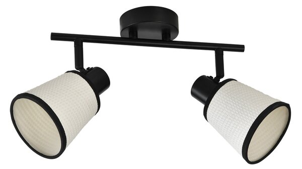 Aplica Modernă Klausen Blade AP2 Negru 2xE14 16x32x19cm Corp Iluminat Perete Metal Textil Elegant pentru Living Dormitor Hol Design Minimalist