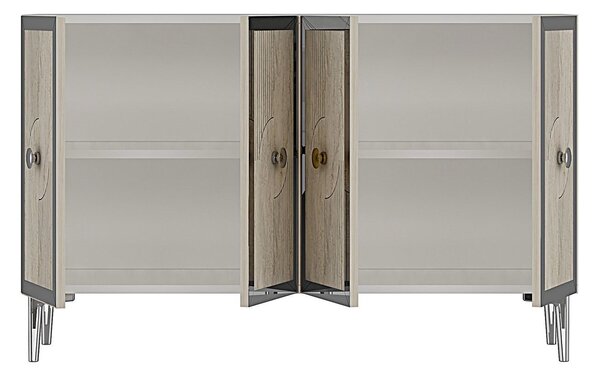 Dulap Pegasuso (alb + travertin + argintiu). Promo -20%. 1153623