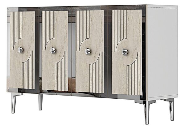 Dulap Pegasuso (alb + travertin + argintiu). Promo -20%. 1153623