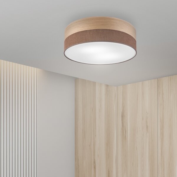Plafonieră SIRJA WOOD 2xE27/15W/230V d. 45 cm maro/stejar