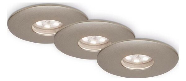 SET 3x corp de iluminat LED încastrat pentru baie Briloner 7240-032 ATTACH LED/1,8W/230V IP44 crom mat