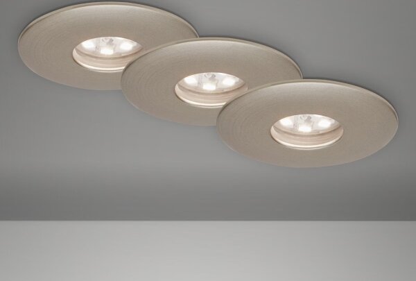 SET 3x corp de iluminat LED încastrat pentru baie Briloner 7240-032 ATTACH LED/1,8W/230V IP44 crom mat