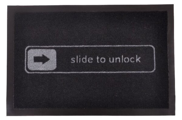 Covoraș intrare Hanse Home Slide to Unlock, 40 x 60 cm, negru