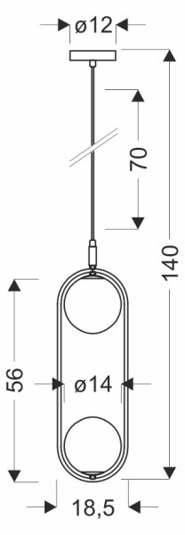 Lustră pe cablu CORDEL 2xG9/28W/230V alamă/bej fumuriu