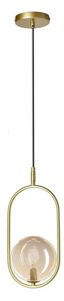 Lustră pe cablu CORDEL 1xG9/28W/230V alamă/bej fumuriu