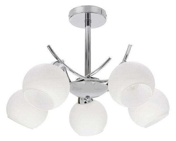 Lustră pe tijă AMOS 5xE27/40W/230V crom lucios