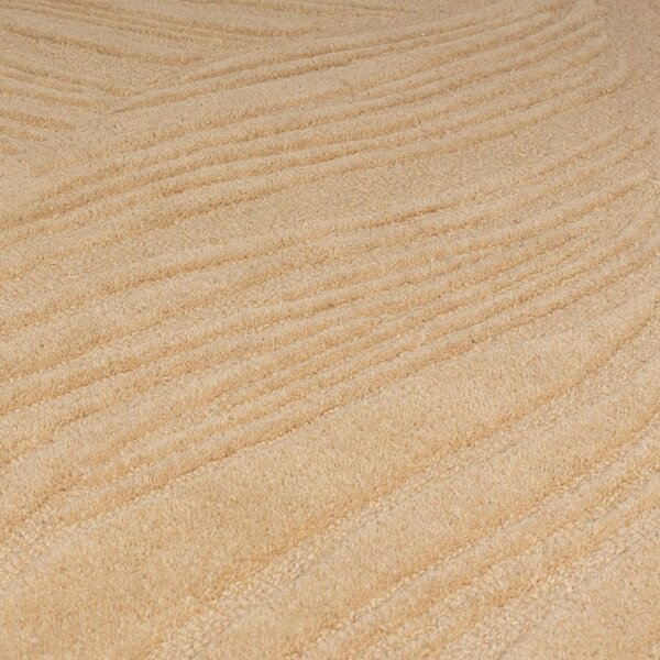 Covor din lână Flair Rugs Lino Leaf, 160 x 230 cm, maro deschis
