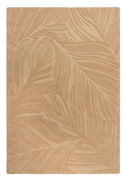Covor din lână Flair Rugs Lino Leaf, 160 x 230 cm, maro deschis