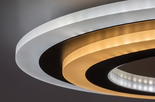 Rabalux TANELI 71314 - Plafonieră LED dimabilă, 56W, 230V, 3000/4000/6000K, crom/negru + telecomandă