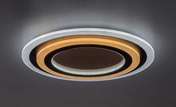 Rabalux TANELI 71314 - Plafonieră LED dimabilă, 56W, 230V, 3000/4000/6000K, crom/negru + telecomandă