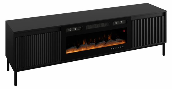 Comodă TV Comfivo Delruva III, Negru, MDF, PAL laminat, 52x174x40cm, 42 kg