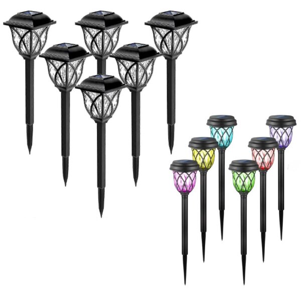 Set 6 lampi solare LED RGB, Waterproof