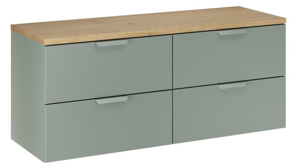 Mască pentru chiuveta de la baie Aster, verde/stejar cremona (120 cm)