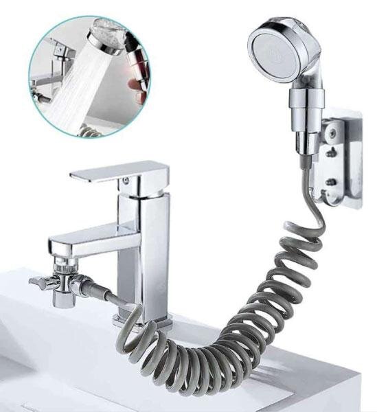 Extensie dus pentru robinet, spalara usoara, furtun flexibil