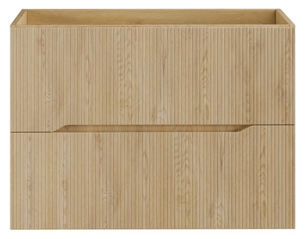 Mască suspendată cu blat pentru chiuveta de la baie Nordic, stejar cremona (80 cm)