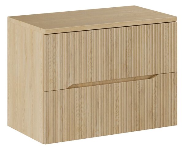 Mască suspendată cu blat pentru chiuveta de la baie Nordic, stejar cremona (80 cm)