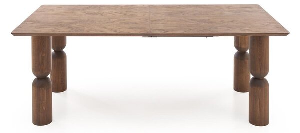 Masă Houston 2166Nuc, 8x10x20cm, ExtensieExtensie, Furnir din lemn natural, MDF, Lemn