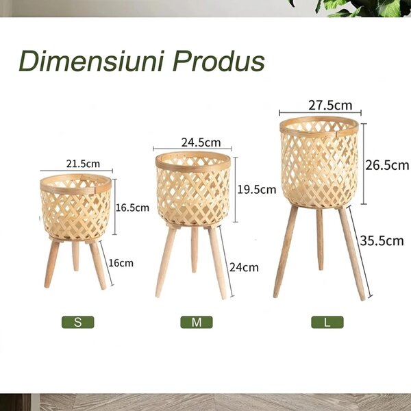 Rattanbloom™ Ghivece De Flori Din Ratan, De Tip Floor-standing