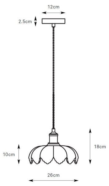 Lustră pe cablu Markslöjd 108858 KURAGE 1xE27/40W/230V alamă/bej fumuriu